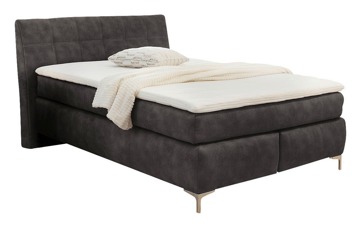 Boxspringbett  hellgrau Liegefläche B/L: ca. 140x200 cm Fina_Boxspringbett - hellgrau (155,00/104,00/224,00cm)