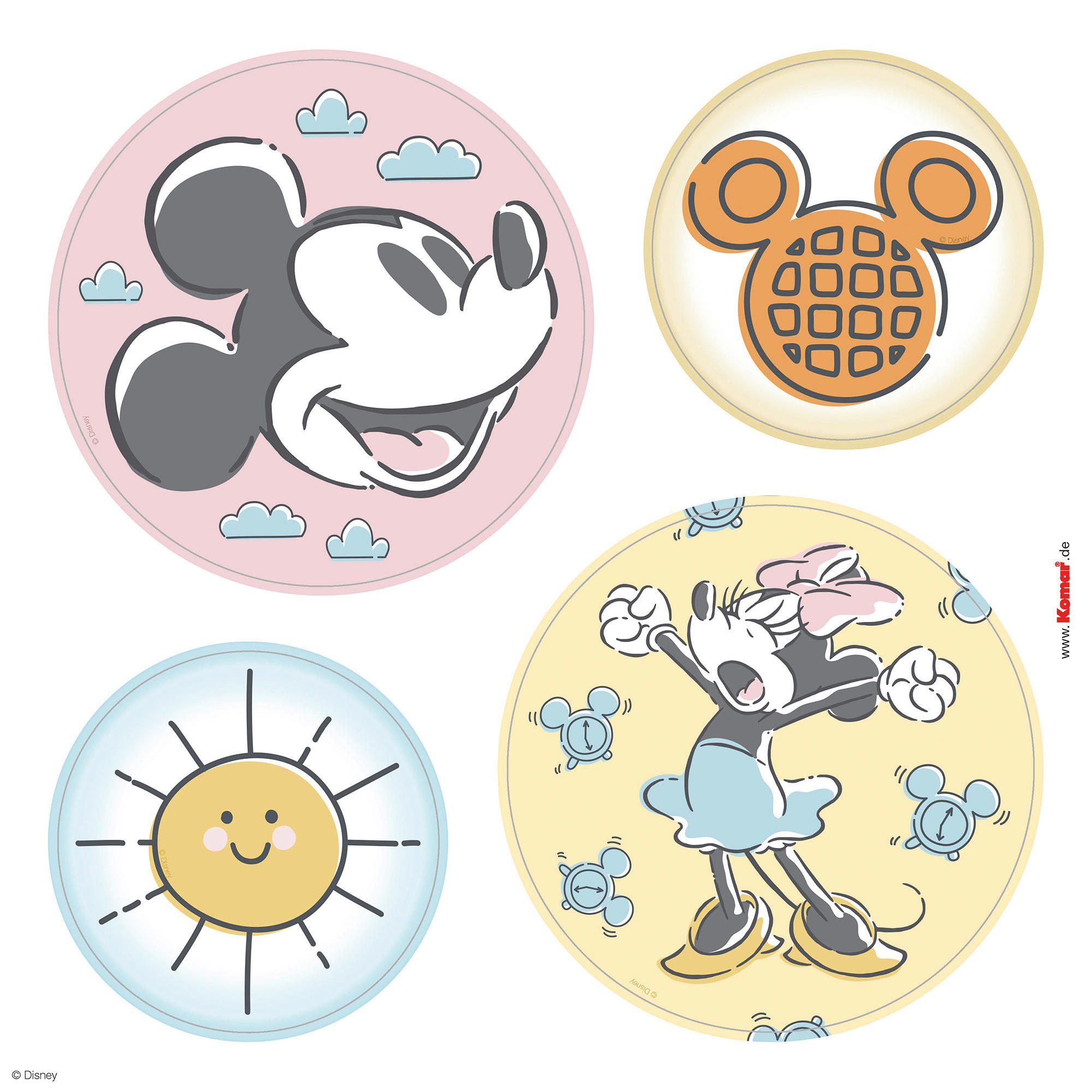 Komar Fenstersticker Mickey Rise and Shine  Mickey Rise and Shine B/L: ca. 30x30 cm Mickey Rise and Shine - (30,00/30,00cm) - Komar