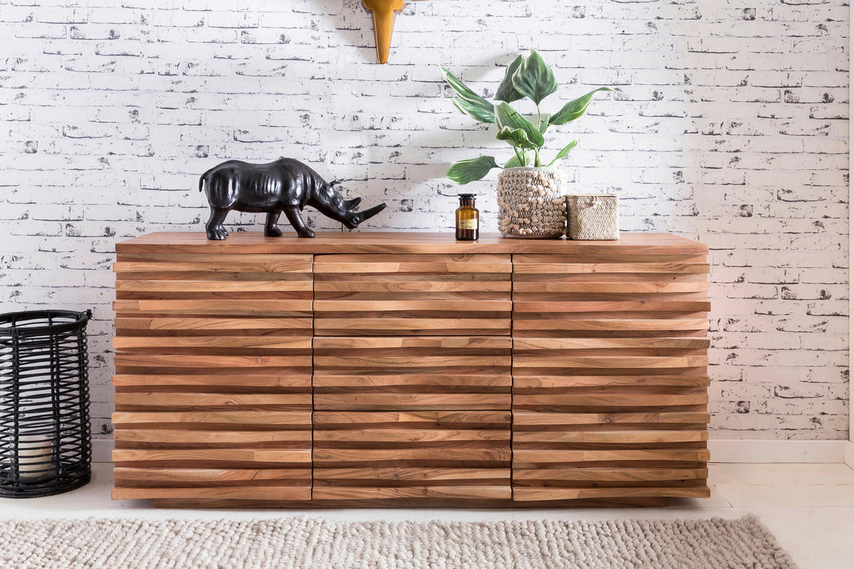 Sideboard natur B/H/T: ca. 160x75x43 cm Sideboard - natur (160,00/75,00/43,00cm) - Wohnling