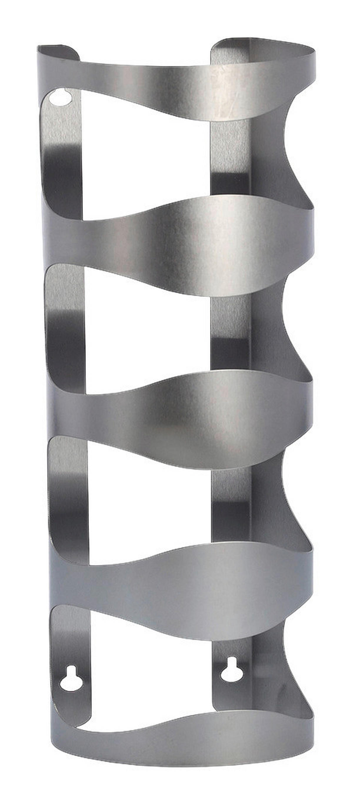 Zeller Wand-Flaschenhalter silber Edelstahl B/H/T: ca. 12x45x10 cm Wand-Flaschenhalter - silber (12,00/45,00/10,00cm) - Zeller