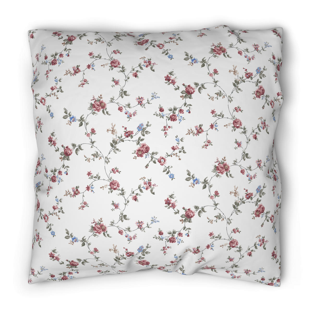 Baumwoll Bettwäsche Florina Renforce Florina - weiß/rot (135,00/200,00cm)
