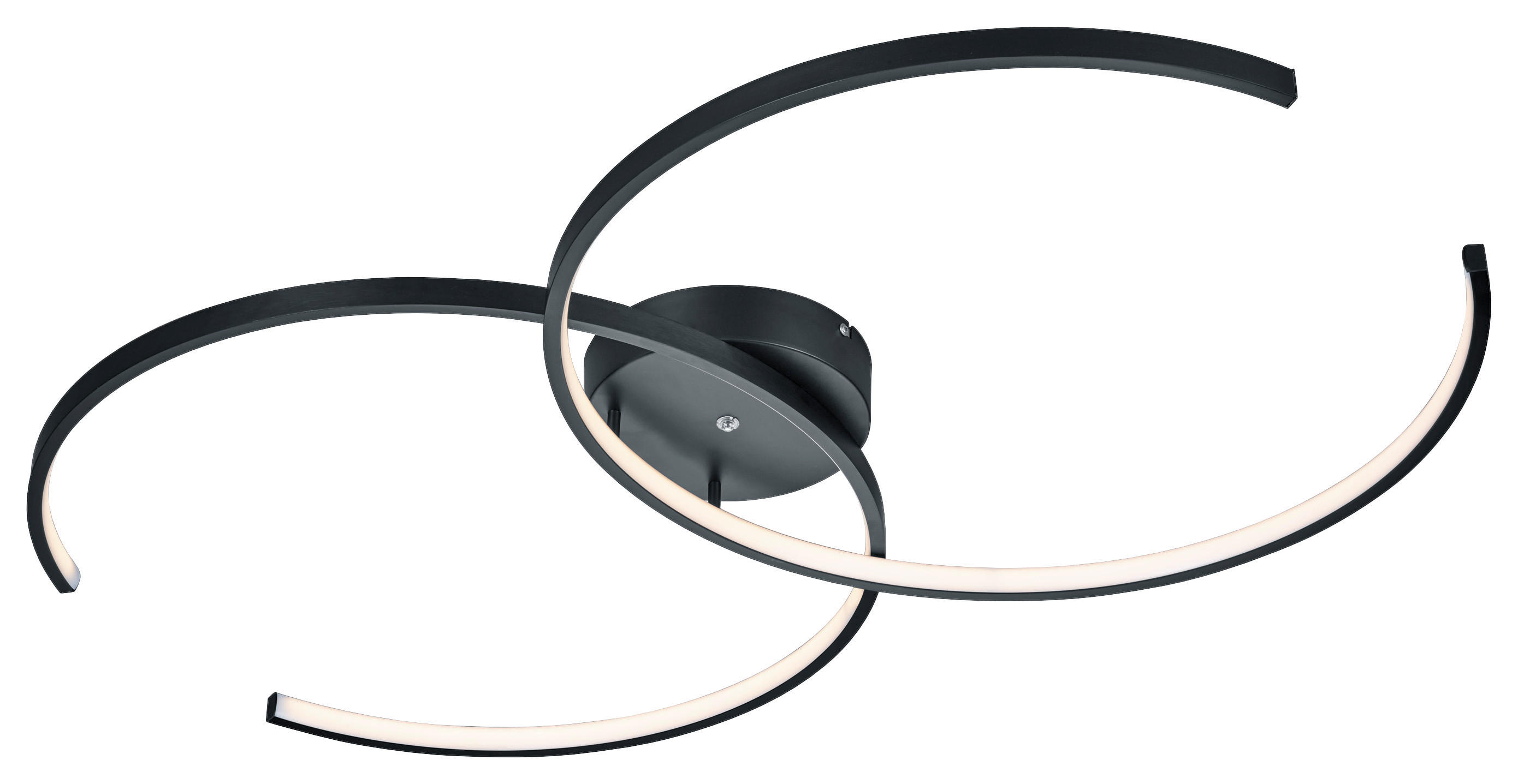 TRIO Deckenleuchte 651110232 schwarz Metall B/H/T: ca. 94x8x55 cm 2 Brennstellen Citizen - schwarz (94,00/8,00/55,00cm) - Trio