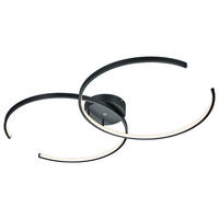 TRIO Deckenleuchte 651110232 schwarz Metall B/H/T: ca. 94x8x55 cm 2 Brennstellen Citizen - schwarz (94,00/8,00/55,00cm) - Trio