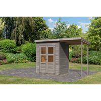 Karibu Gartenhaus Tony 0 grau B/H/T: ca. 182x219x126 cm Tony 0 - grau (182,00/219,00/126,00cm) - Karibu
