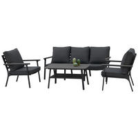 Acamp Loungeset Samos anthrazit Aluminium B/H/L: ca. 81x81x180 cm Samos - anthrazit (180,00/81,00/81,00cm) - Acamp