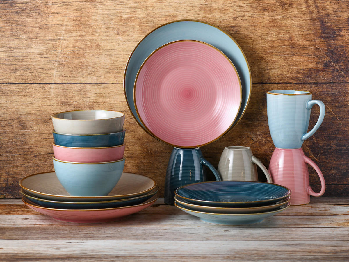 CreaTable Kombiservice COSY DAY bunt Steinzeug 16 tlg. COSY DAY - bunt - CreaTable