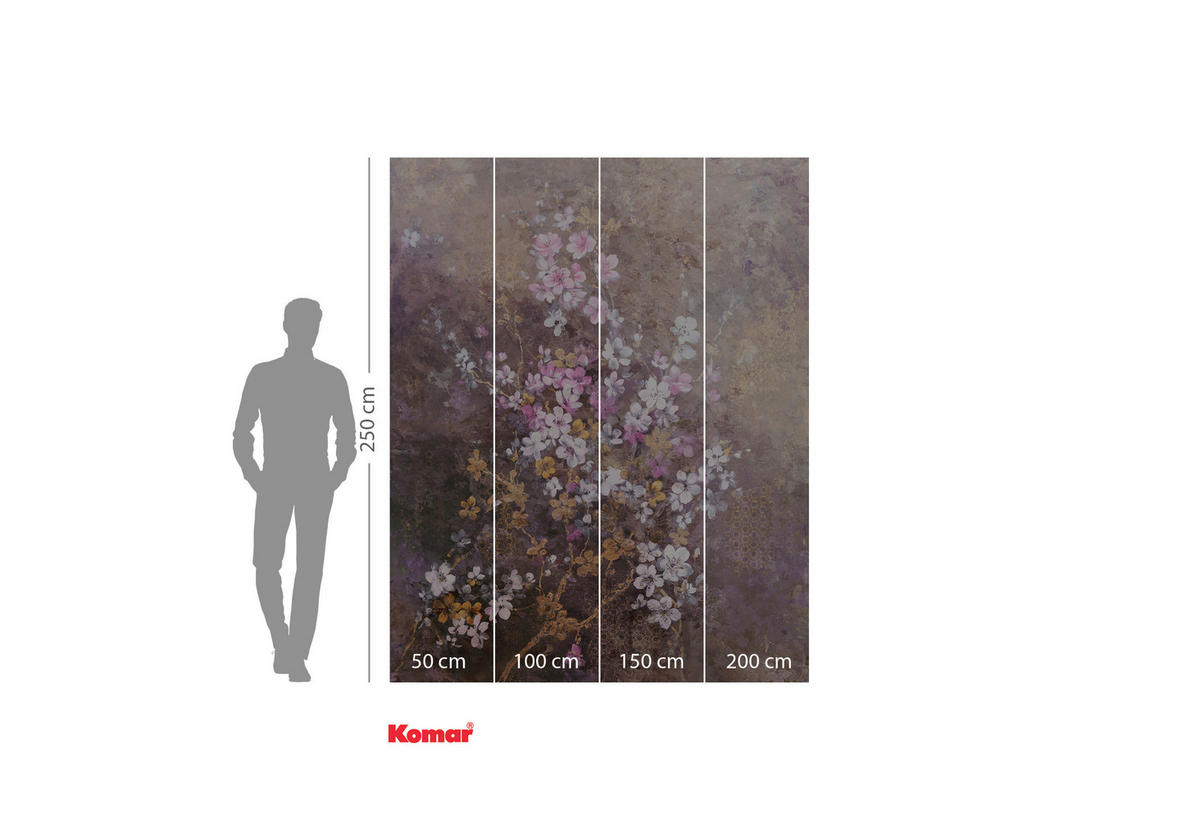Komar Fototapete Hanami Blumen B/L: ca. 200x250 cm Hanami - (200,00/250,00cm) - Komar