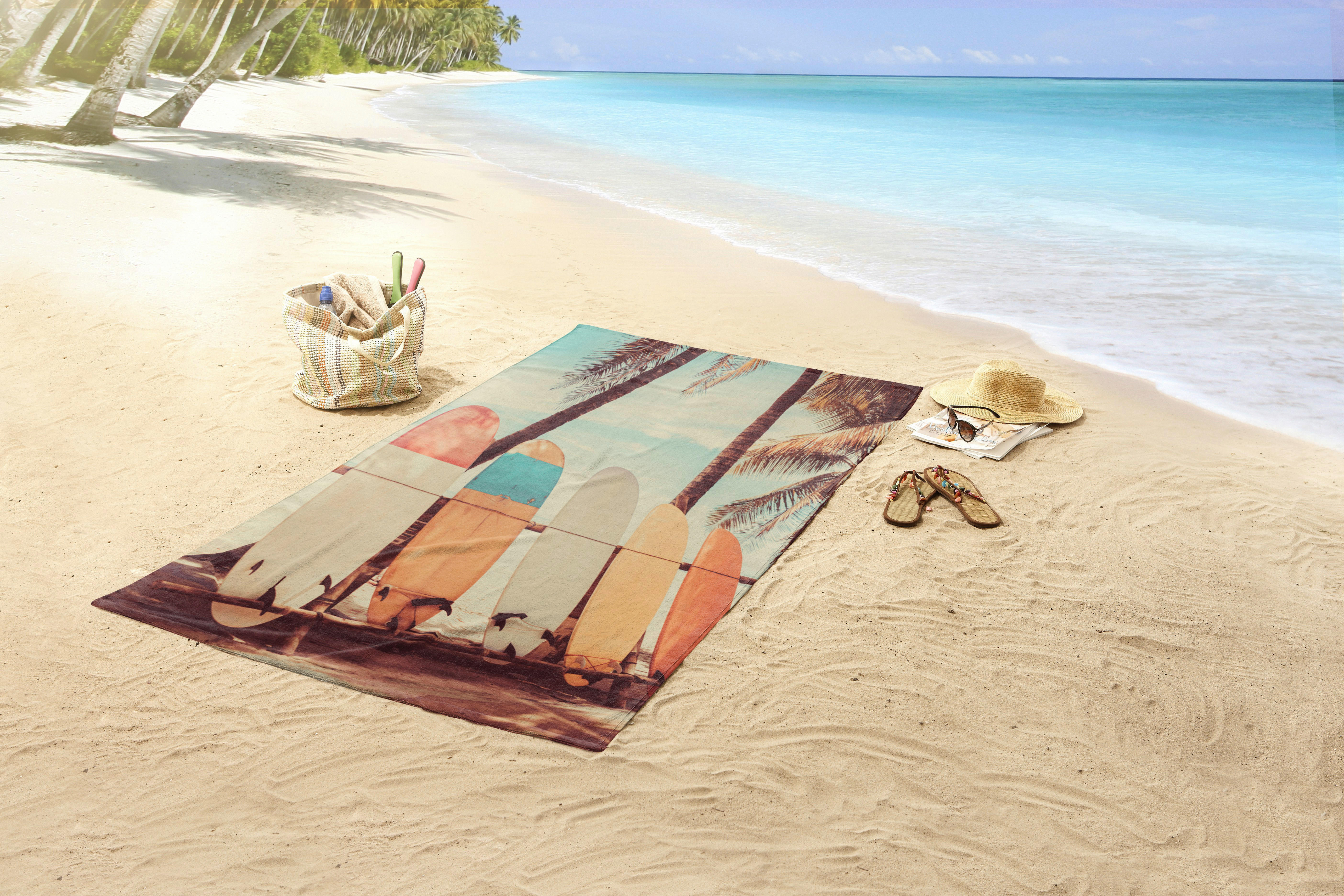 Strandtuch Vintage Surf Multi Polyester B/L: ca. 100x180 cm Vintage Surf - Multi (100,00/180,00cm) - Good Morning