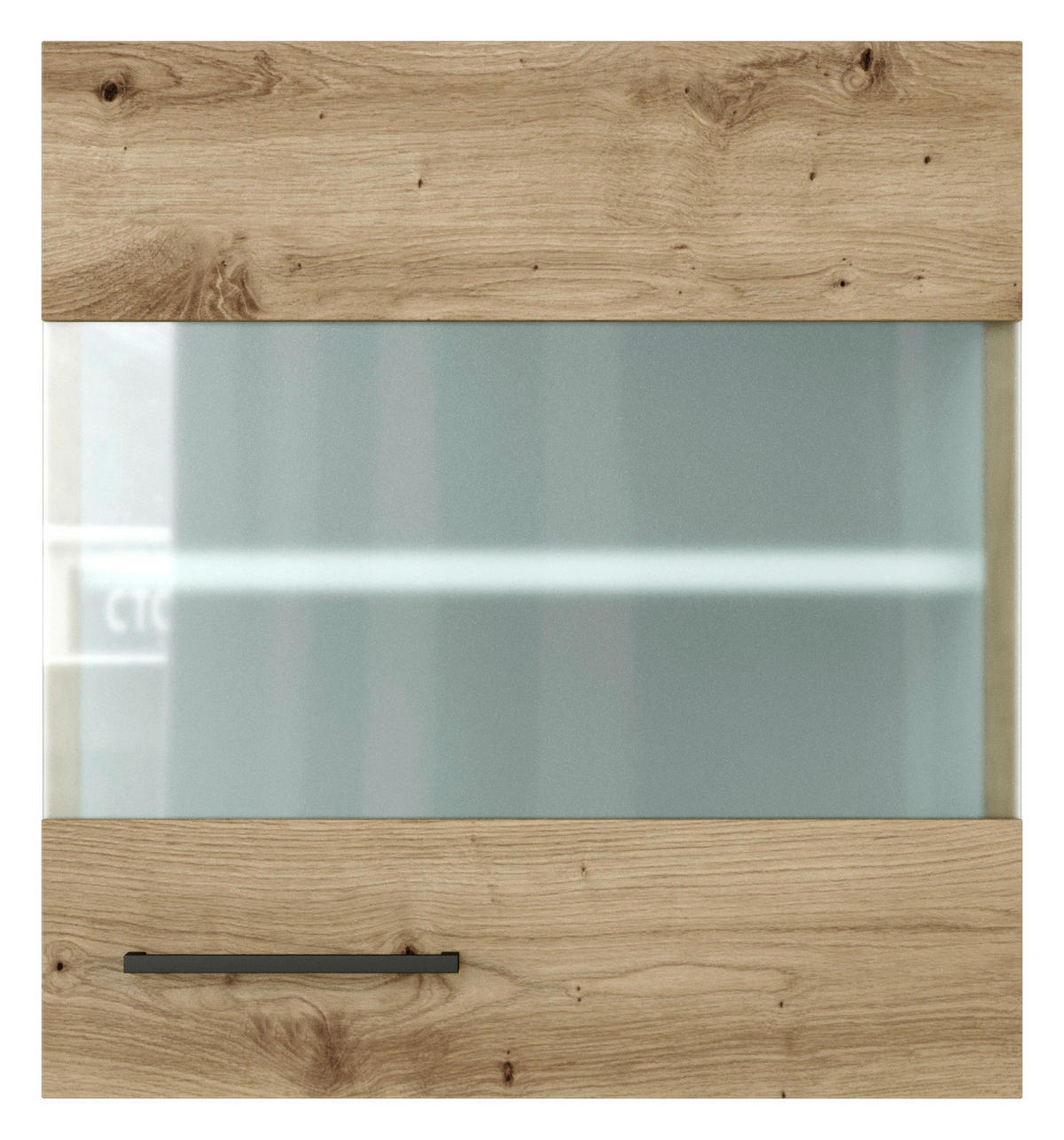 Flex-Well Glashängeschrank Cara grün B/H/T: ca. 50x54,8x32 cm Cara - Eiche/schwarz (50,00/54,80/32,00cm) - Flex-Well