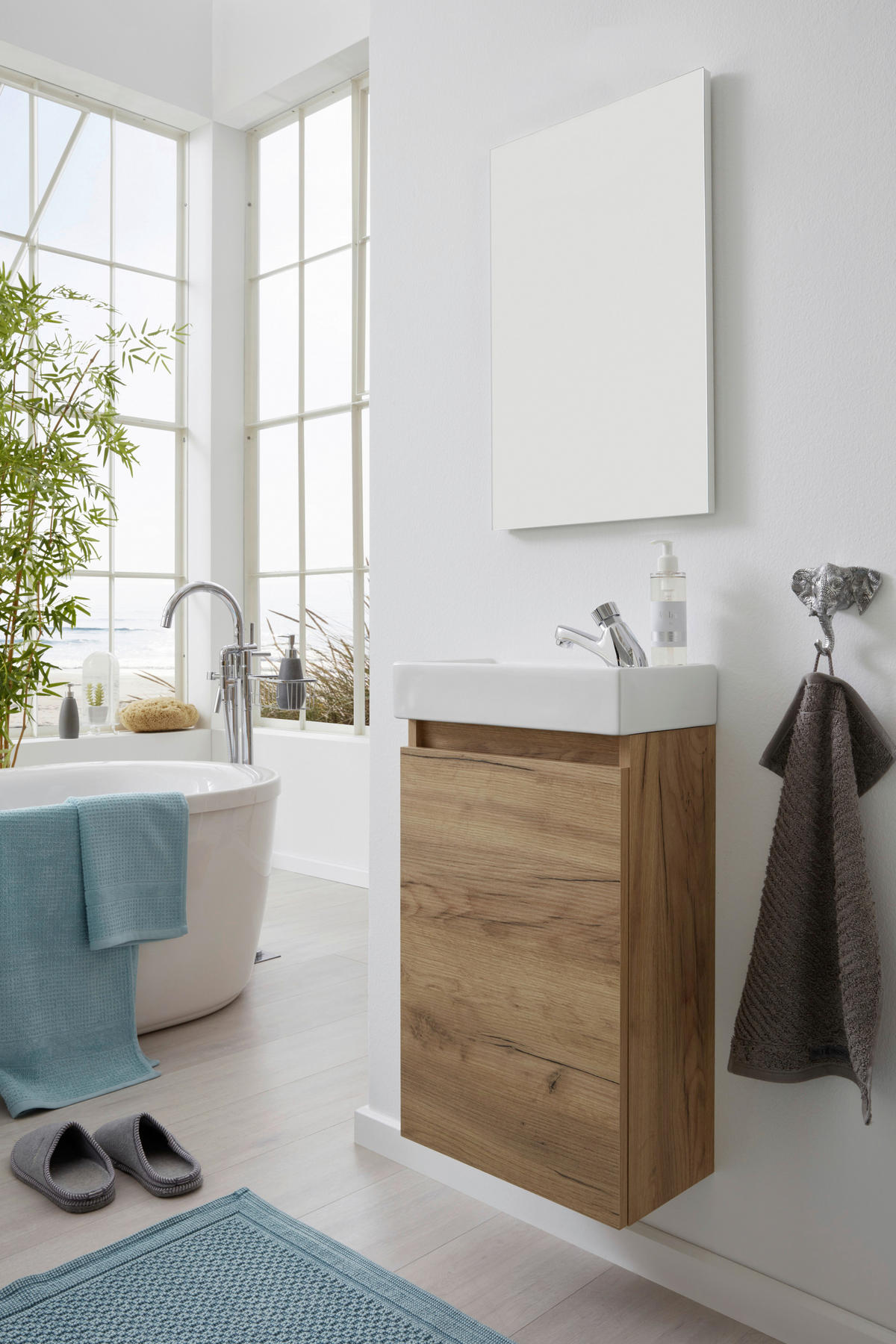 Badezimmer-Set Champ Eiche Artisan Nachbildung B/H/T: ca. 40x68x22 cm Champ - Eiche (40,00/68,00/22,00cm) - Trendteam