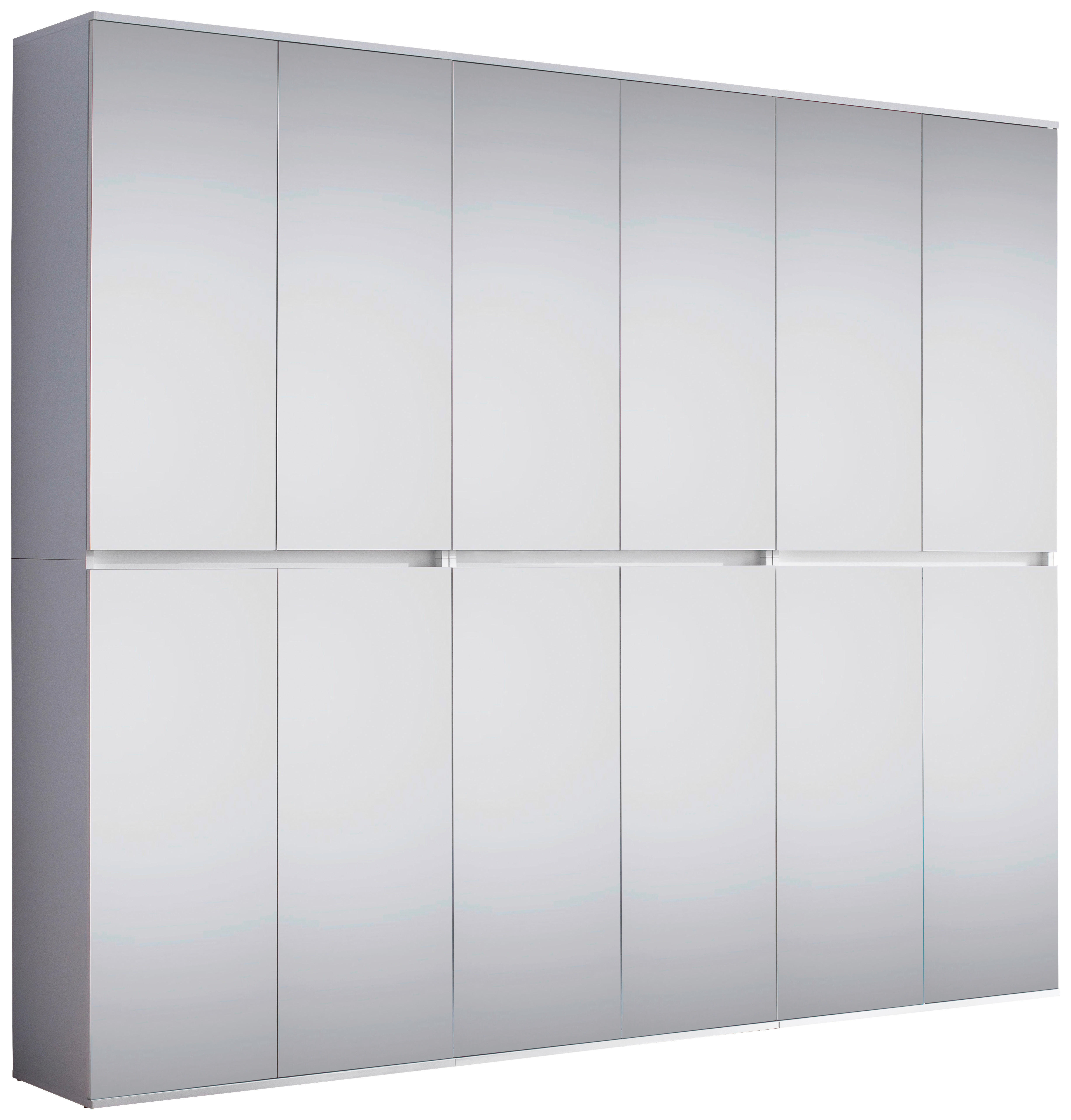 Garderobenschrank Mirror weiß B/H/T: ca. 222x191x34 cm Mirror - weiß (222,00/191,00/34,00cm) - Trendteam