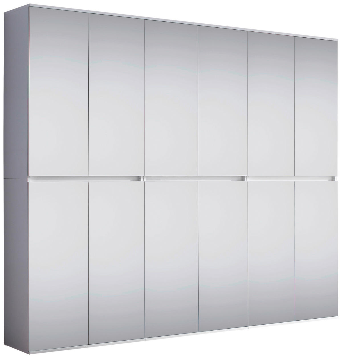 Garderobenschrank Mirror weiß B/H/T: ca. 222x191x34 cm Mirror - weiß (222,00/191,00/34,00cm) - Trendteam