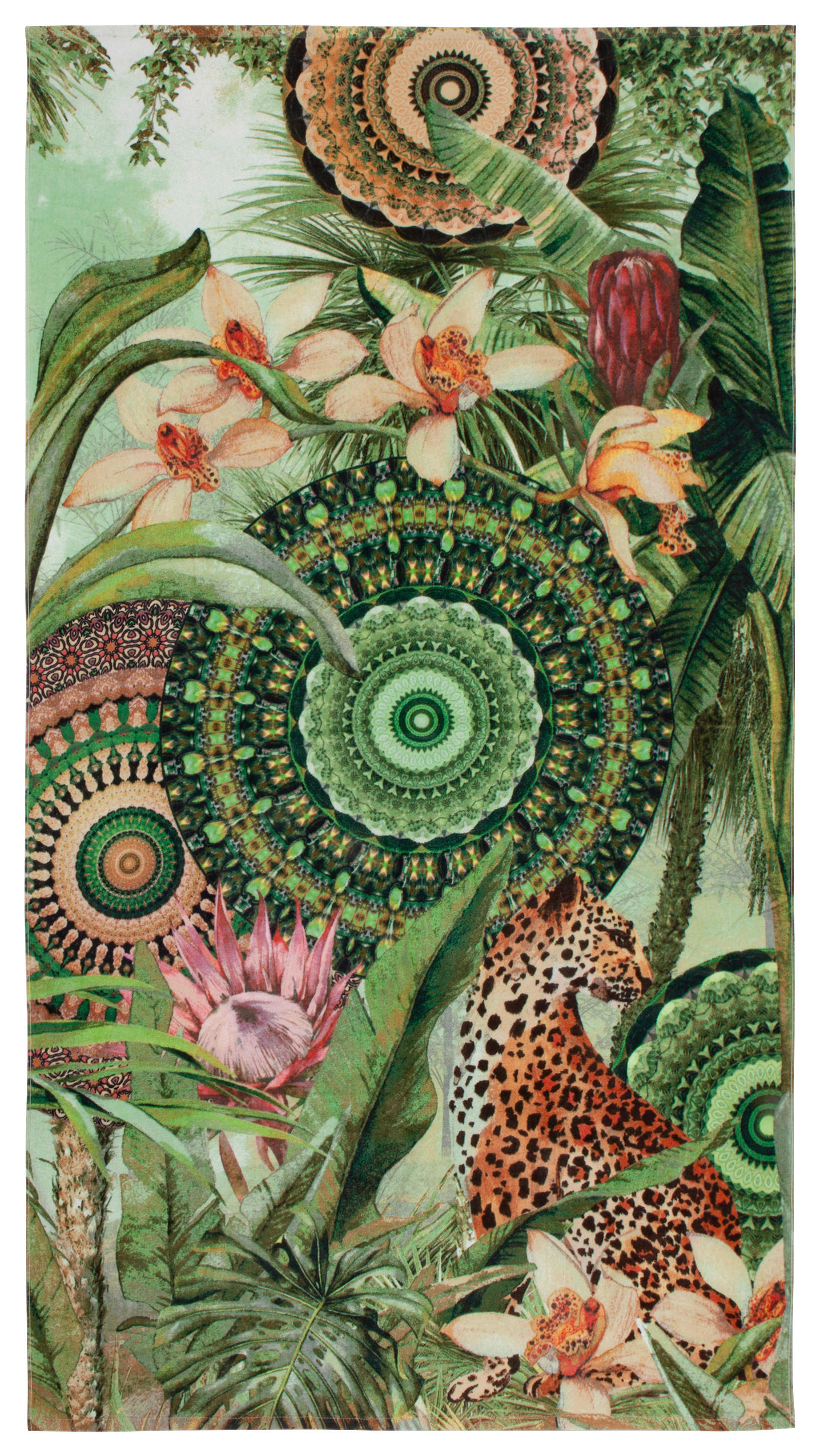 Strandtuch Abhita grün Baumwolle B/L: ca. 100x180 cm Abhita - grün (100,00/180,00cm) - HIP