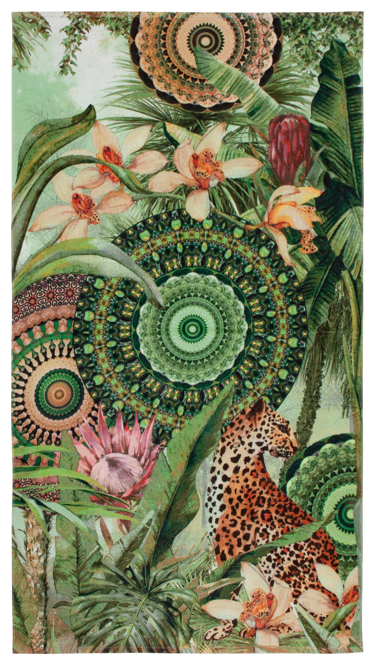 Strandtuch Abhita grün Baumwolle B/L: ca. 100x180 cm Abhita - grün (100,00/180,00cm) - HIP