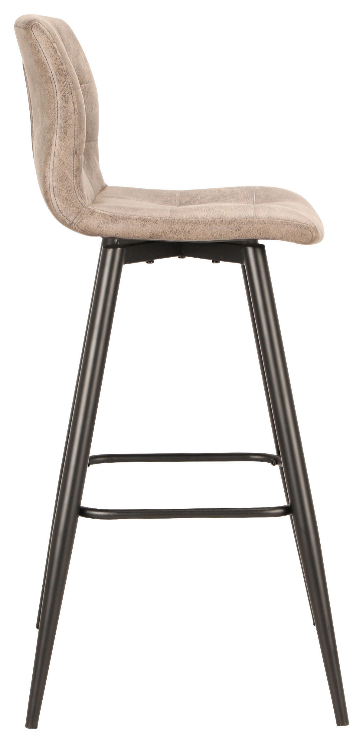 Barhocker SIMONE  2er-Set braun Vintage schwarz Stoff Metall B/H/T: ca. 42x103x51 cm SIMONE  2er-Set - braun/schwarz (42,00/103,00/51,00cm) - byLIVING