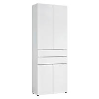 Mehrzweckschrank Mailand 63 weiß weiß Hochglanz B/H/T: ca. 80x218x35 cm Mailand 63 - weiß (80,00/218,00/35,00cm)