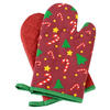 Ofenhandschuhe Ofenhandschuhe-Paar_Weihnachten - rot/grün (17,00/29,00cm)