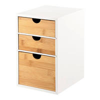 Kesper Organizer weiß Bambus B/H/L: ca. 21,5x27,5x17,5 cm Organizer - braun/weiß (17,50/21,50/27,50cm) - Kesper
