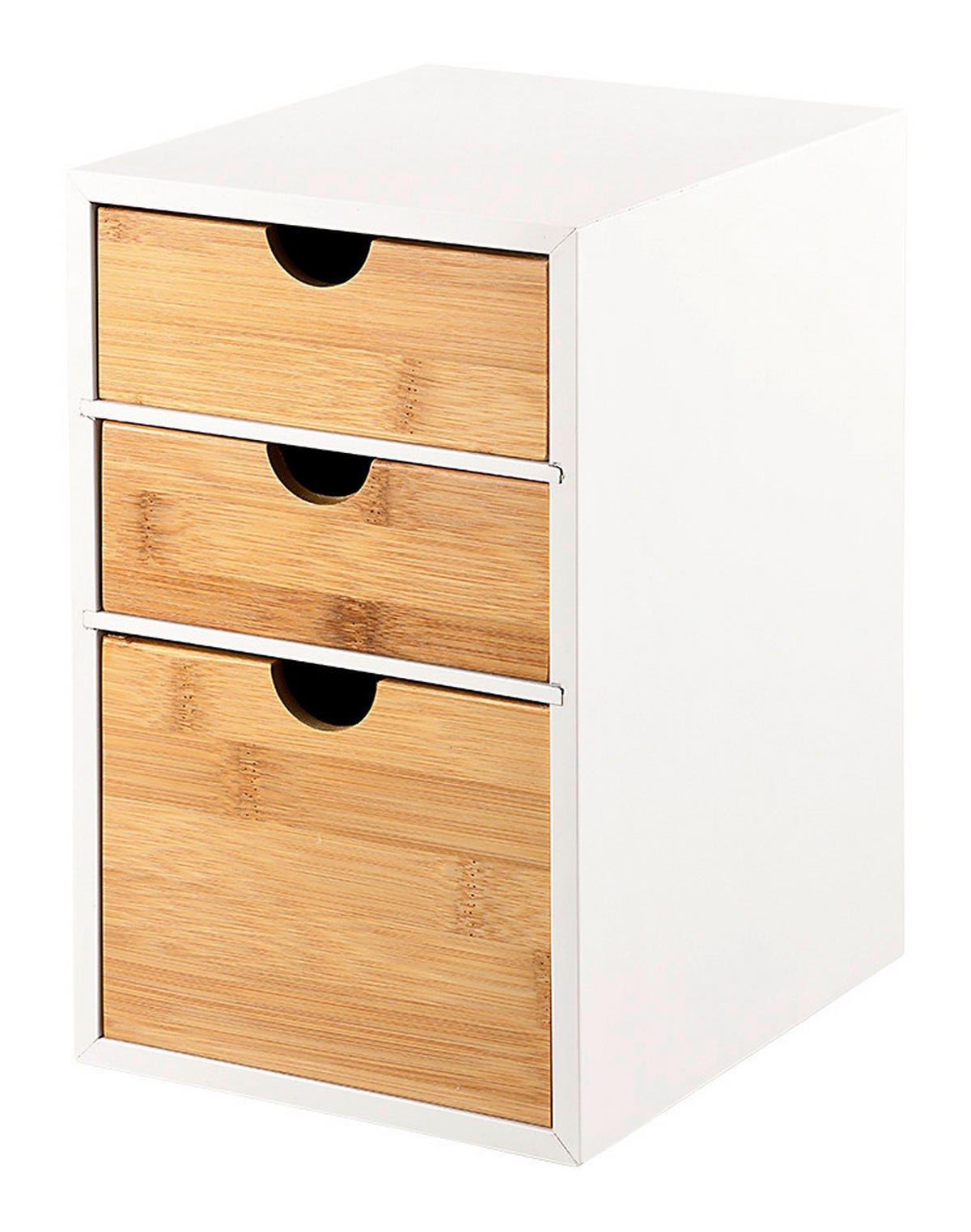 Kesper Organizer weiß Bambus B/H/L: ca. 21,5x27,5x17,5 cm Organizer - braun/weiß (17,50/21,50/27,50cm) - Kesper