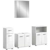 Badezimmer-Set ICE weiß weiß Hochglanz B/H/T: ca. 180x190x32 cm ICE - weiß (180,00/190,00/32,00cm) - xonox.home