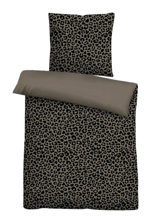 Baumwoll Bettwäsche Biber Bettwäsche_Biber Leo braun 155x220 - braun (155,00/220,00cm)
