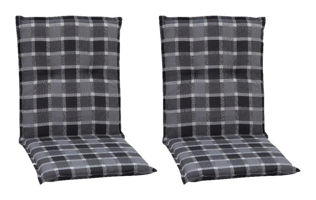 Beo Saumauflage für Niederlehner Belgrad grauschwarz Polyester-Mischgewebe B/H/S: ca. 50x101x6 cm 2er Set Belgrad - grauschwarz (50,00/101,00cm) - Beo
