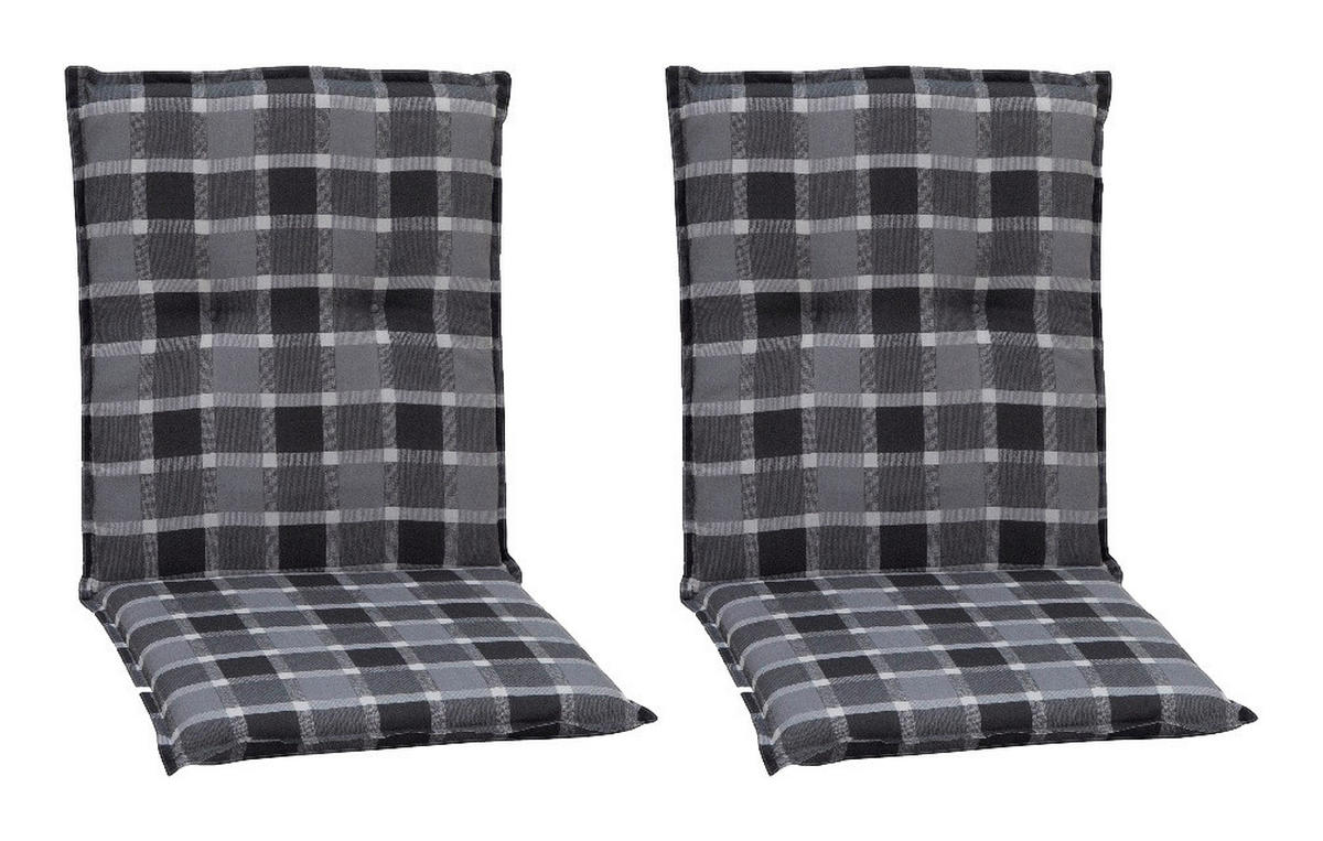 Beo Saumauflage für Niederlehner Belgrad grauschwarz Polyester-Mischgewebe B/H/S: ca. 50x101x6 cm 2er Set Belgrad - grauschwarz (50,00/101,00cm) - Beo