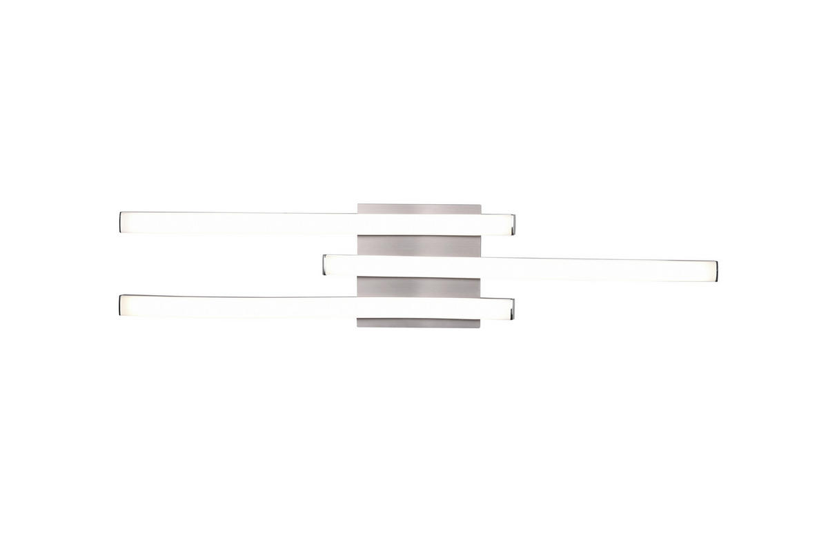 Reality Deckenleuchte R62473407 Route nickel matt weiß Metall Kunststoff B/H/T: ca. 56x7x12 cm Route - weiß/nickel matt (56,00/7,00/12,00cm) - Reality