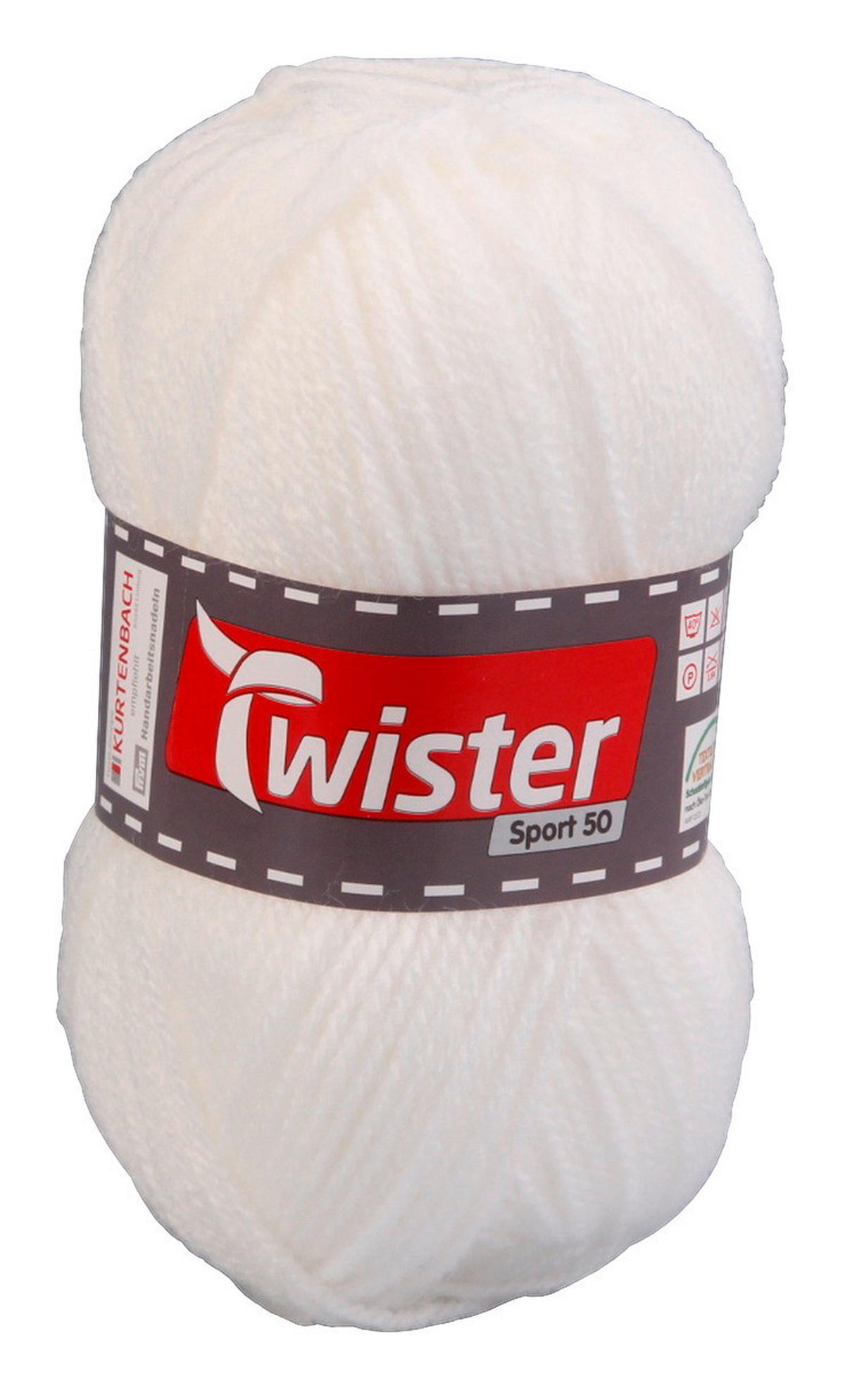 Handstrickgarn Twister Sport uni weiß L: ca. 15000 cm Twister Sport uni - weiß (15000,00cm) - Twister