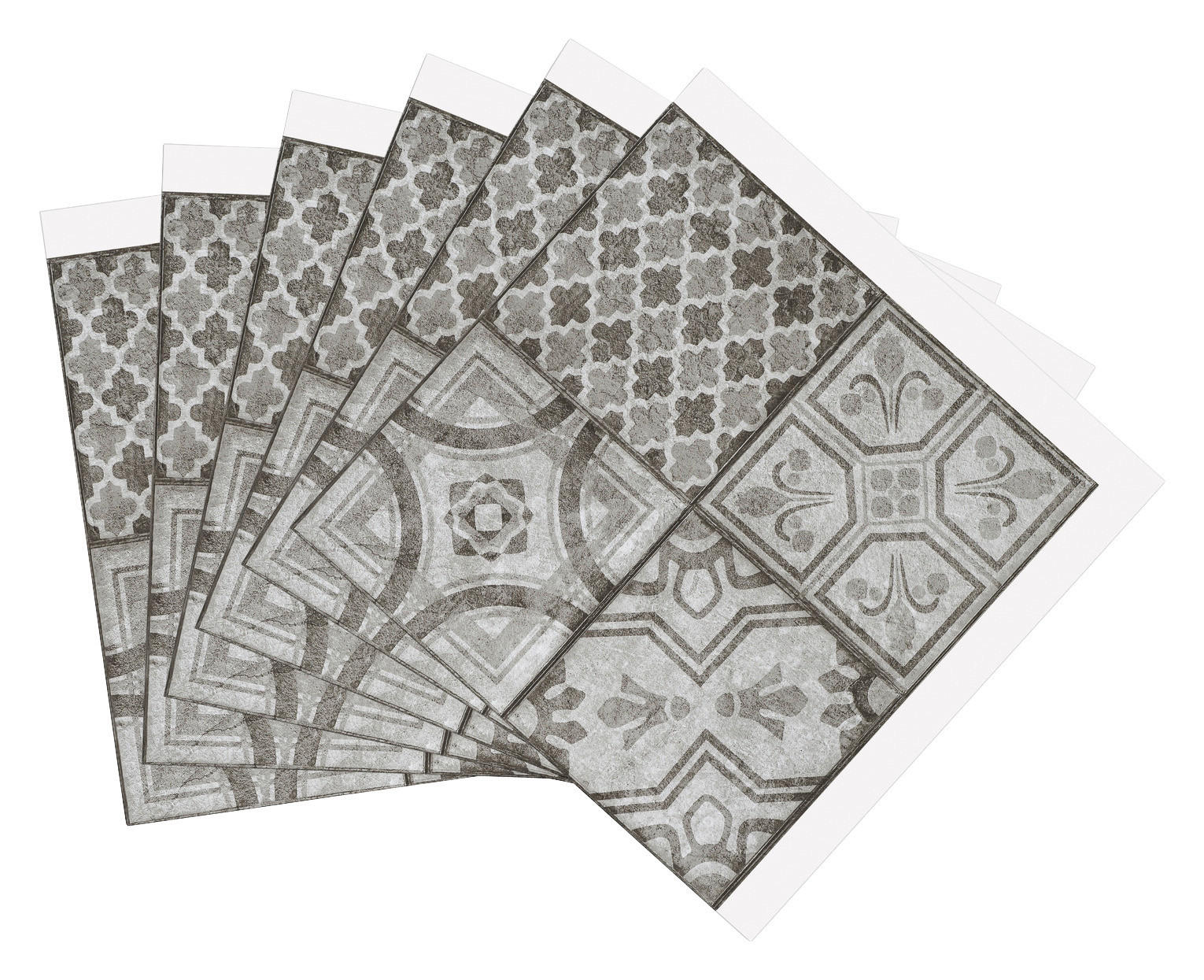 d-c-fix Wandfliese grau B/L: ca. 30,5x30,5 cm Wandfliese_selbstklebend_6Stck. - grau (30,50/30,50cm) - d-c-fix