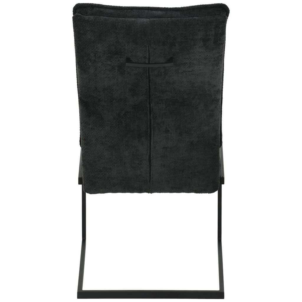 Thumbnail - Schwingstuhl Olivia, 2er-Set anthrazit Microfaser Webstoff B/H/T: ca. 52x98x66 cm