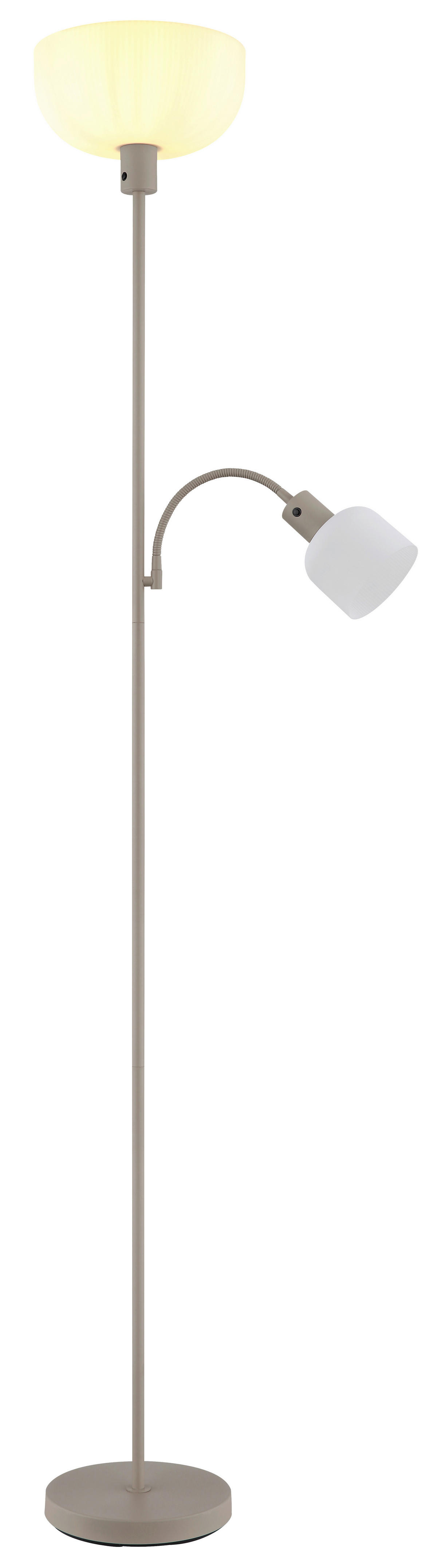 GLOBO Stehleuchte sand Metall Kunststoff B/H/L: ca. 14,5x67,5x33 cm 2 Brennstellen Stehleuchte-Hinton - sand (33,00/14,50/67,50cm) - GLOBO