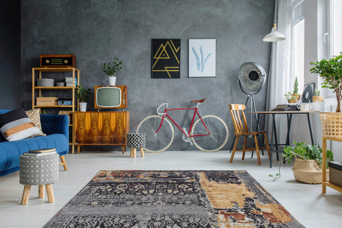 360Living Teppich Blaze Multi B/L: ca. 155x230 cm Blaze - blau/Multi (155,00/230,00cm) - 360Living