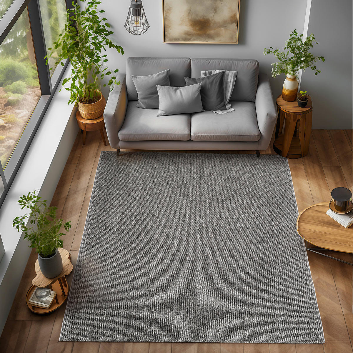 Ayyildiz Teppich LOOM grau B/L: ca. 140x200 cm LOOM - grau (140,00/200,00cm) - Ayyildiz