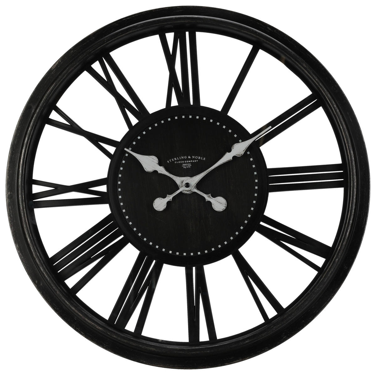 Wanduhr grau B/H/L: ca. 53x51,5x5,3 cm Wanduhr - schwarz/grau (5,30/53,00/51,50cm)