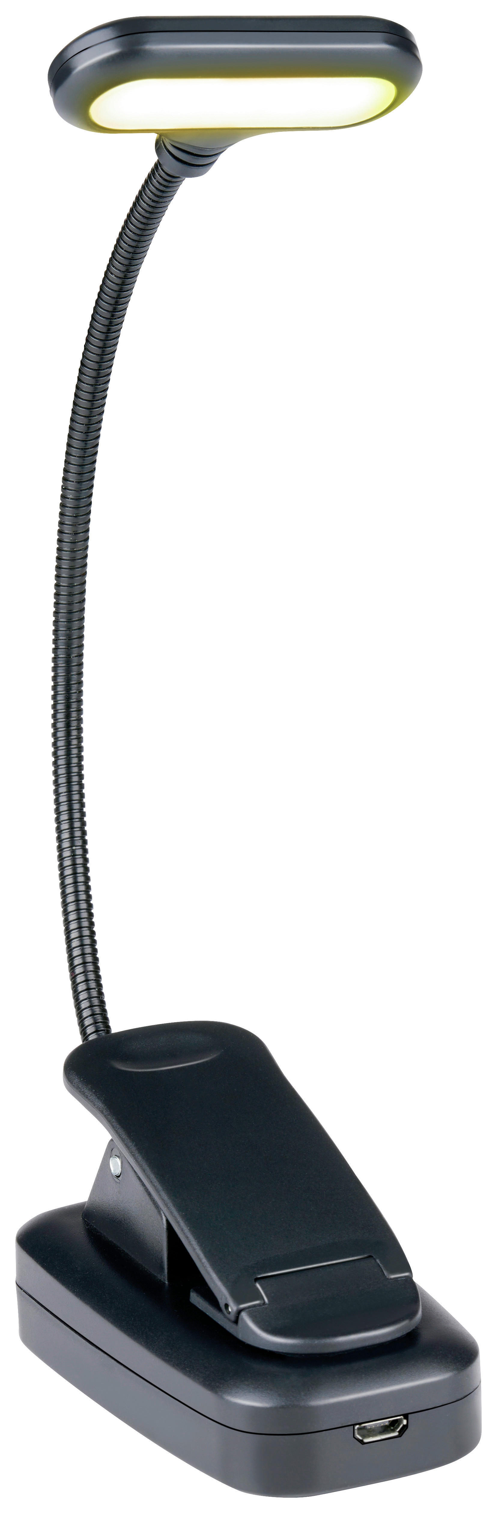 Grundig Leseleuchte schwarz B/H/L: ca. 9x1,5x4,5 cm Leseleuchte - schwarz (4,50/9,00/1,50cm) - Grundig