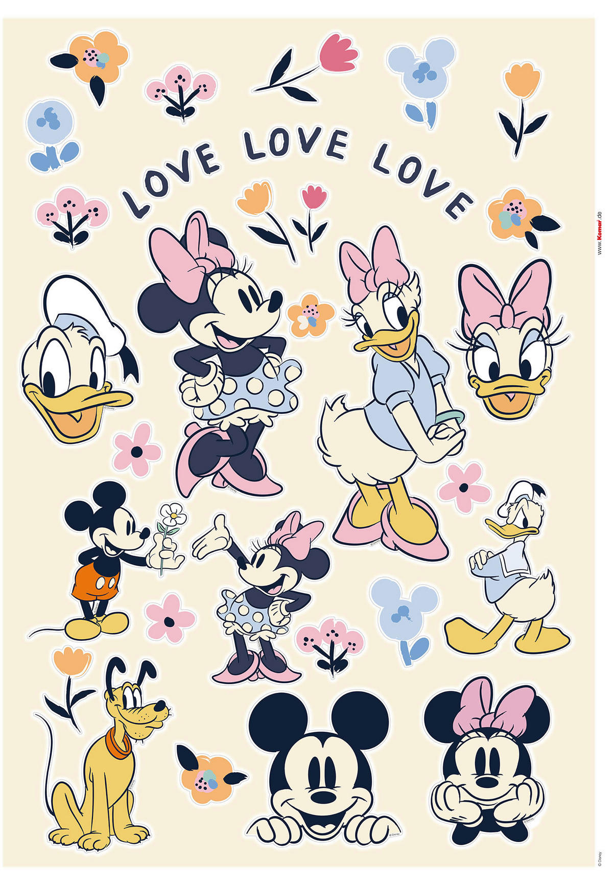 Komar Wandtattoo Love Love Love Disney Love Love Love B/L: ca. 50x70 cm ▷  online bei POCO kaufen