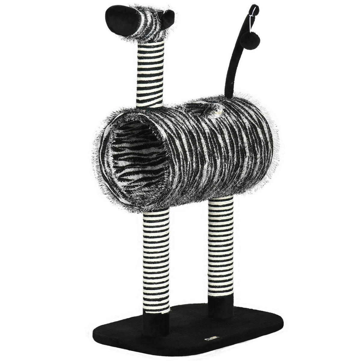 PawHut Kratzbaum schwarz Spanplatte B/H/L: ca. 35x93x48,5 cm Kratzbaum - weiß/schwarz (48,50/35,00/93,00cm) - PawHut