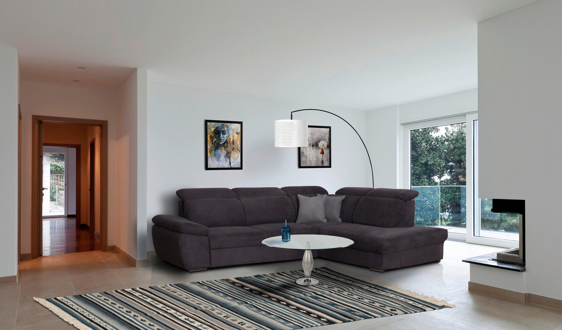 Ecksofa grau Alabama_3FL-2OTTR_Ecksofa - grau (122,00/194,00cm)