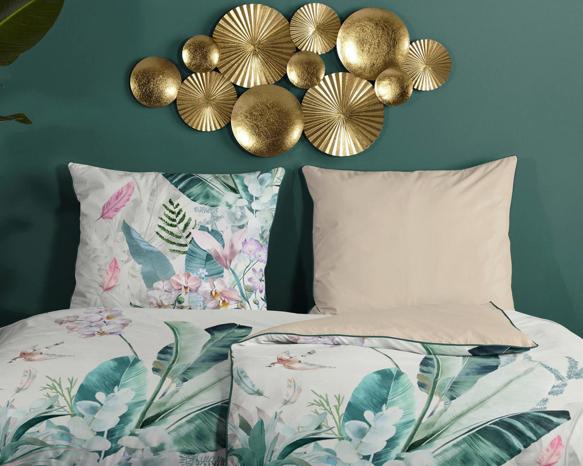 Baumwoll Bettwäsche Verdi Satin Verdi - Multi (155,00/220,00cm) - Descanso
