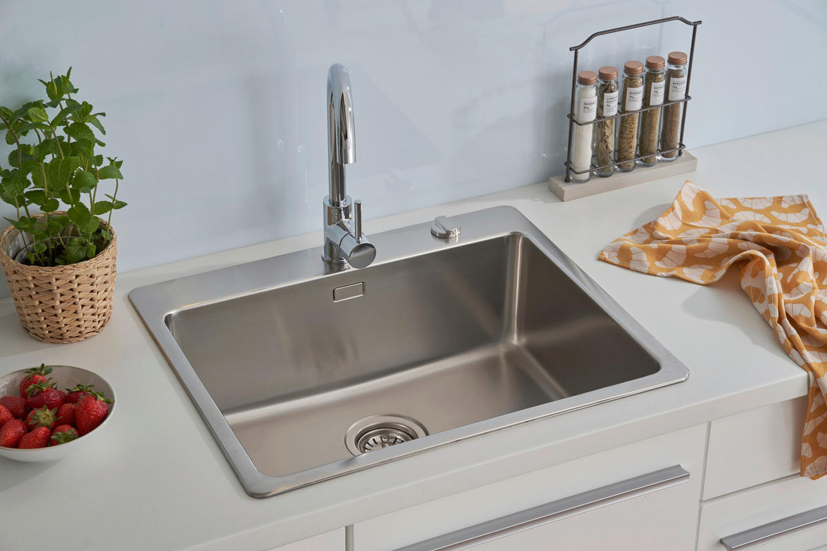 Respekta Einbauspüle Chicago 60 x 50 Edelstahl B/H/T: ca. 50x60x22,5 cm Chicago 60 x 50 - Edelstahl (50,00/60,00/22,50cm) - Respekta