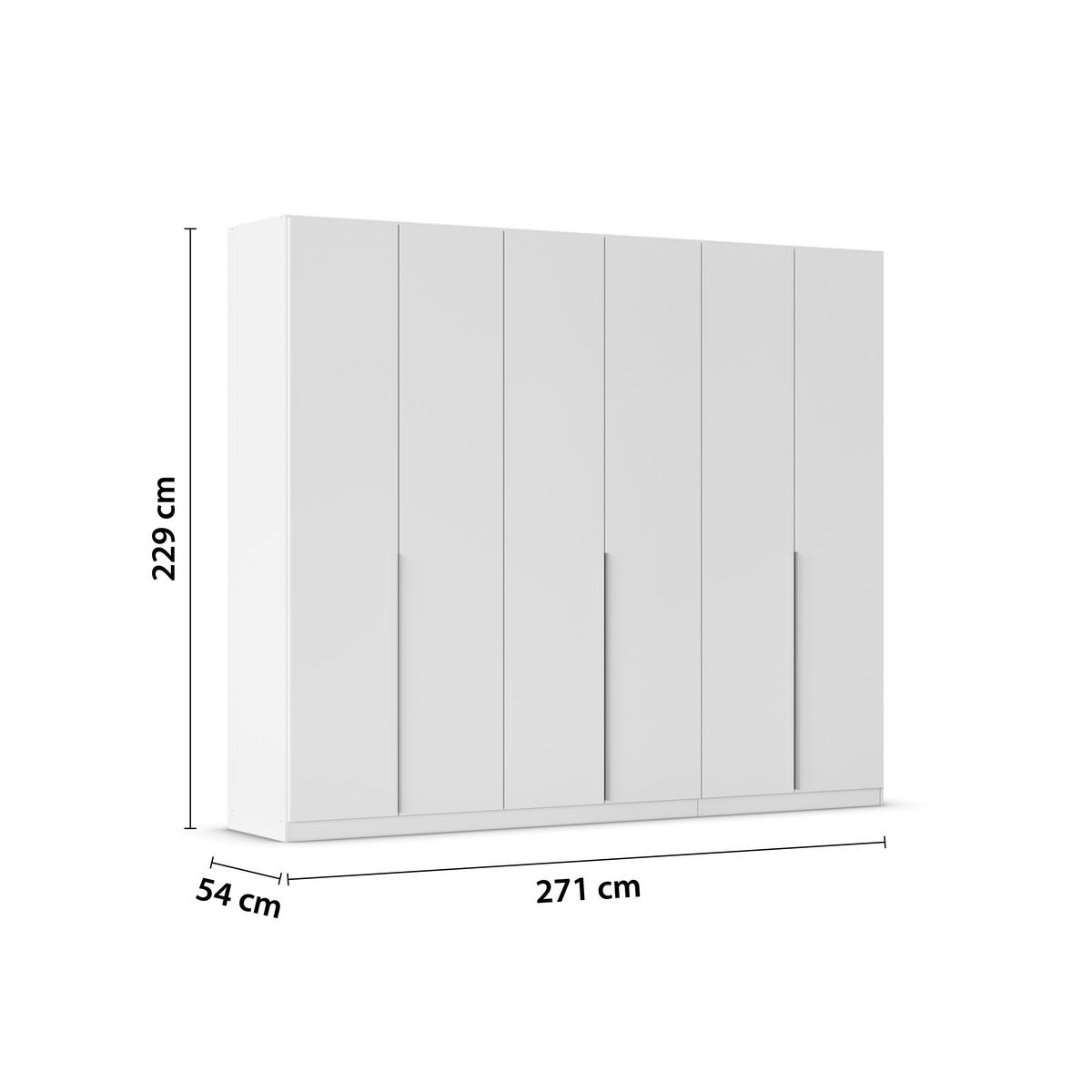 Kleiderschrank Alabama Alpinweiß B/H/T: ca. 271x229x54 cm Alabama - Alpinweiß/Alu (271,00/229,00/54,00cm)