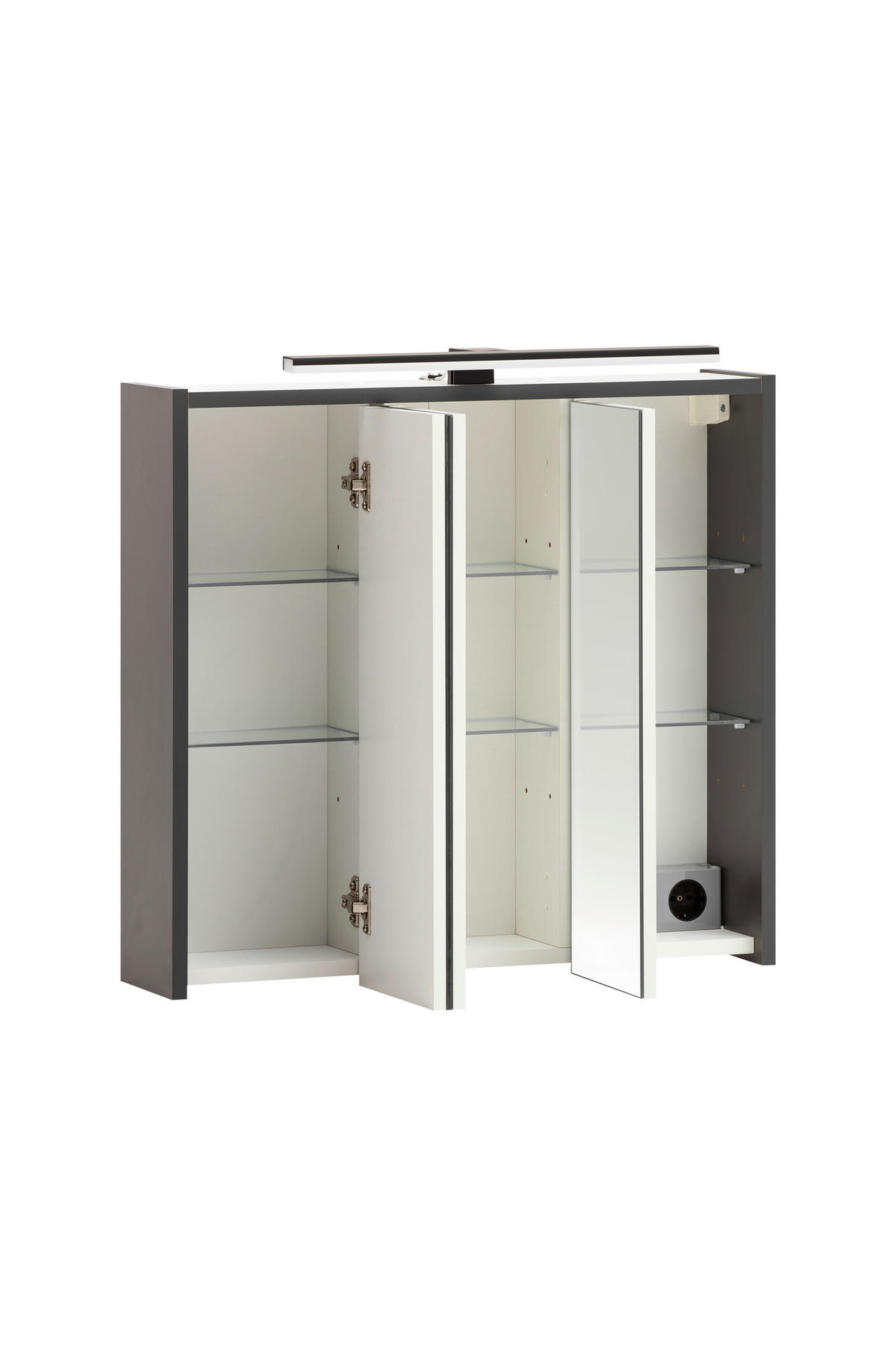 Spiegelschrank Palermo anthrazit B/H/T: ca. 65x62,7x16 cm Palermo - anthrazit (65,00/62,70/16,00cm) - Möbelpartner