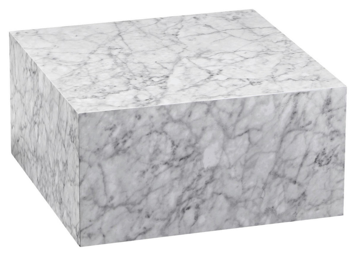 Couchtisch weiß B/H/T: ca. 60x30x60 cm Couchtisch MONOBLOC - weiß (60,00/30,00/60,00cm) - Wohnling