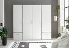 Kleiderschrank Valencia Beton Optik B/H/T: ca. 206x195x60 cm Valencia - Beton/weiß (206,00/195,00/60,00cm)