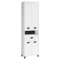 Hochschrank WELLNESS weiß B/H/T: ca. 54x193x31 cm WELLNESS - weiß (54,00/193,00/31,00cm) - byLIVING
