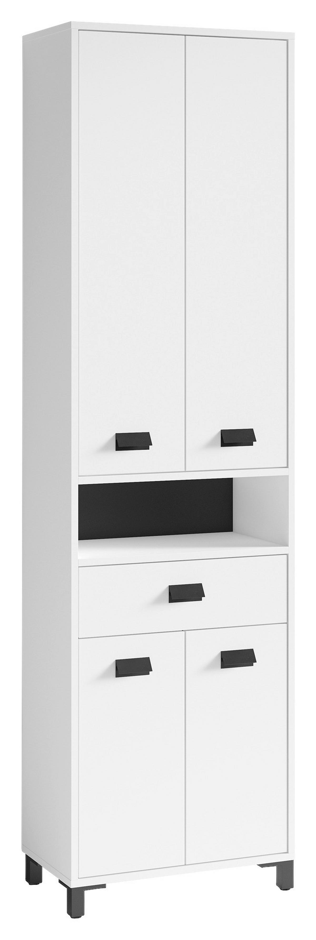 Hochschrank WELLNESS weiß B/H/T: ca. 54x193x31 cm WELLNESS - weiß (54,00/193,00/31,00cm) - byLIVING