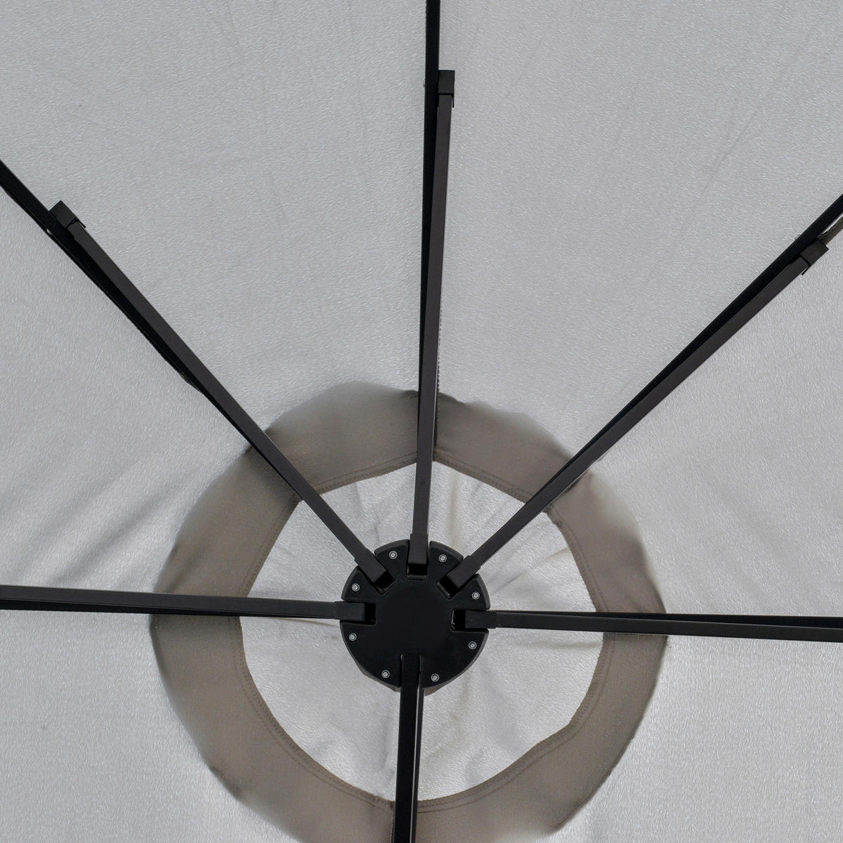 Outsunny Sonnenschirm mit Solar-LED-Leuchte bunt Metall B/H/L: ca. 265x240x450 cm Sonnenschirm_mit_Solar-LED-Leuchte - bunt (450,00/265,00/240,00cm) - Outsunny