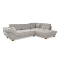 Ecksofa Greige Microfaser B/H/T: ca. 346x90x221 cm Siero_Ecksofa - Eiche/Greige (346,00/90,00/221,00cm)