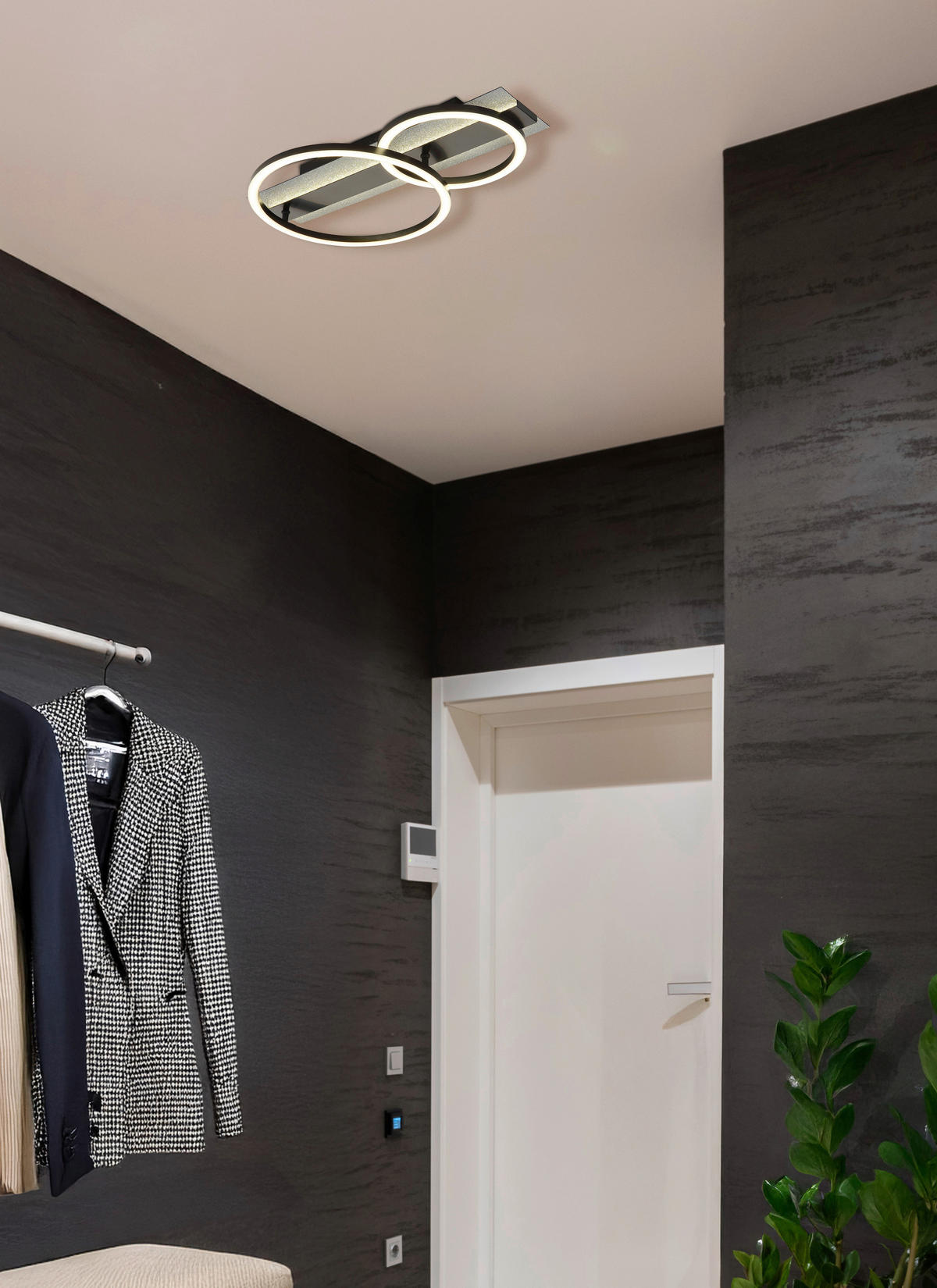 GLOBO Deckenventilator Deckenleuchte-Norberto - schwarz (32,00/10,00/52,50cm) - GLOBO